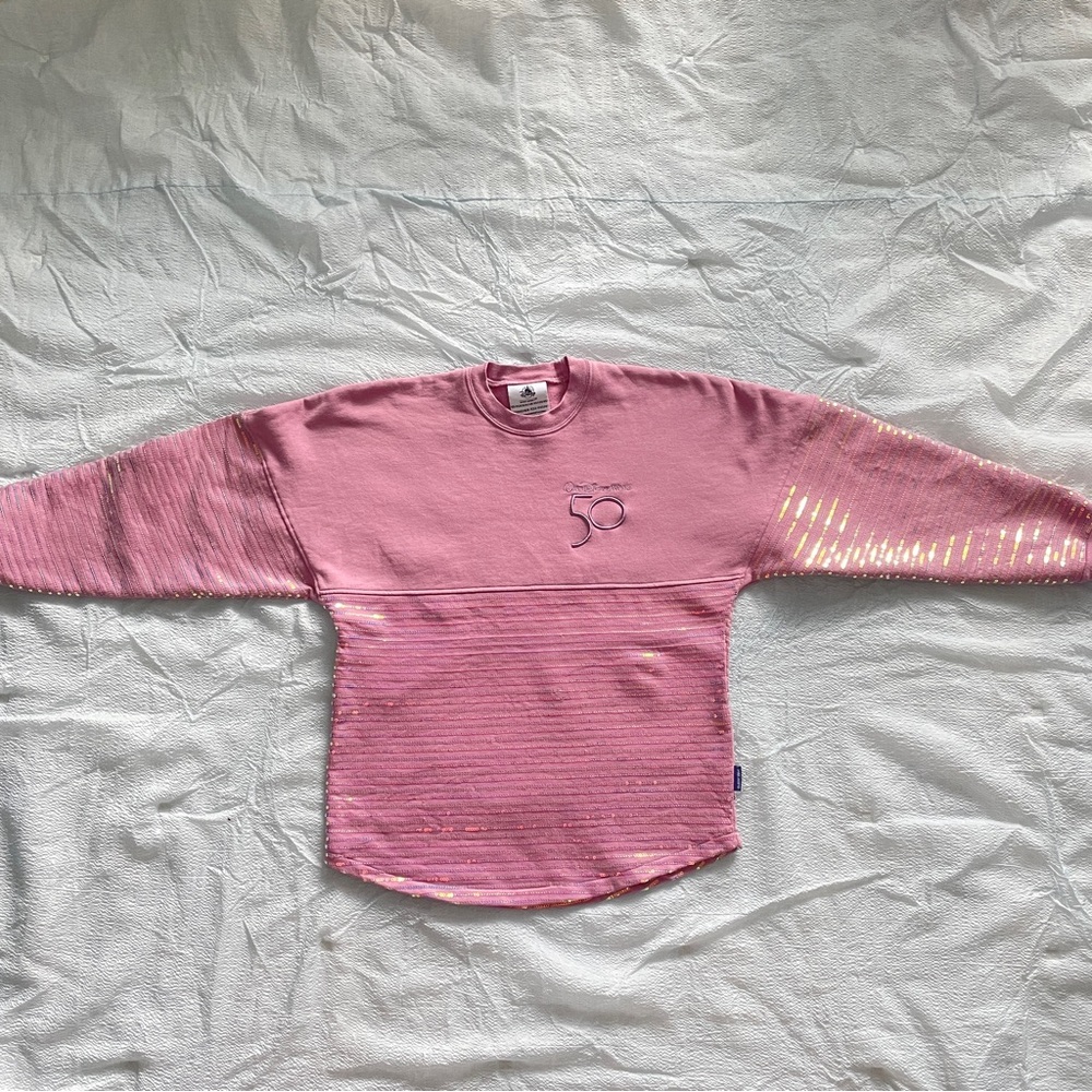 Disney Spirit Jersey 50th Anniversary Iridescent Sweatshirt size XS
